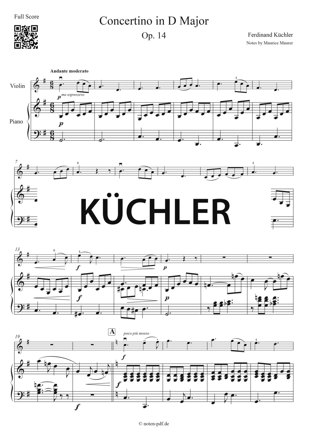 Küchler: Concertino Op. 14 - 2. Movement + MP3