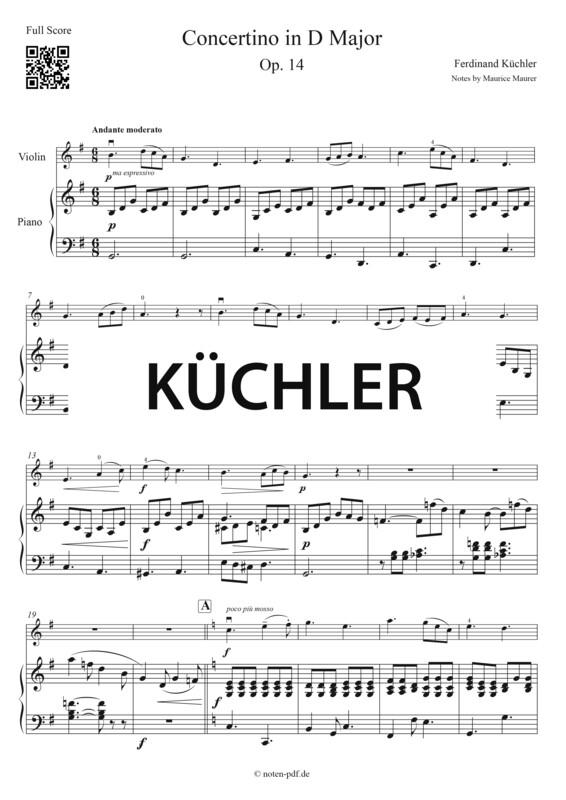 Küchler: Concertino Op. 14 - 2. Movement + MP3