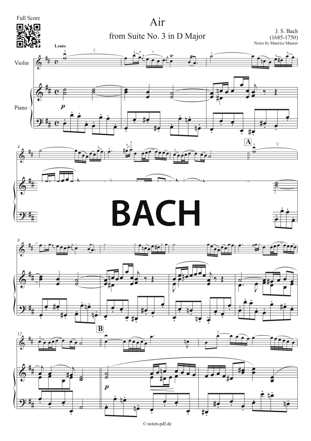 Bach: Air + MP3s