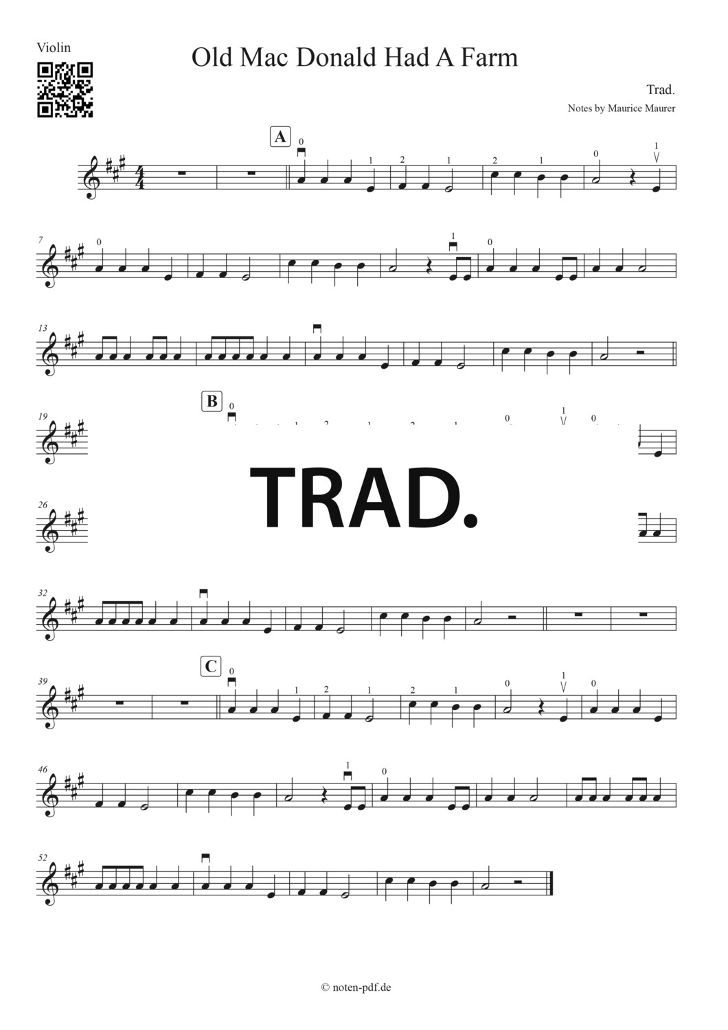 Trad.: Old Mac Donald Had A Farm
