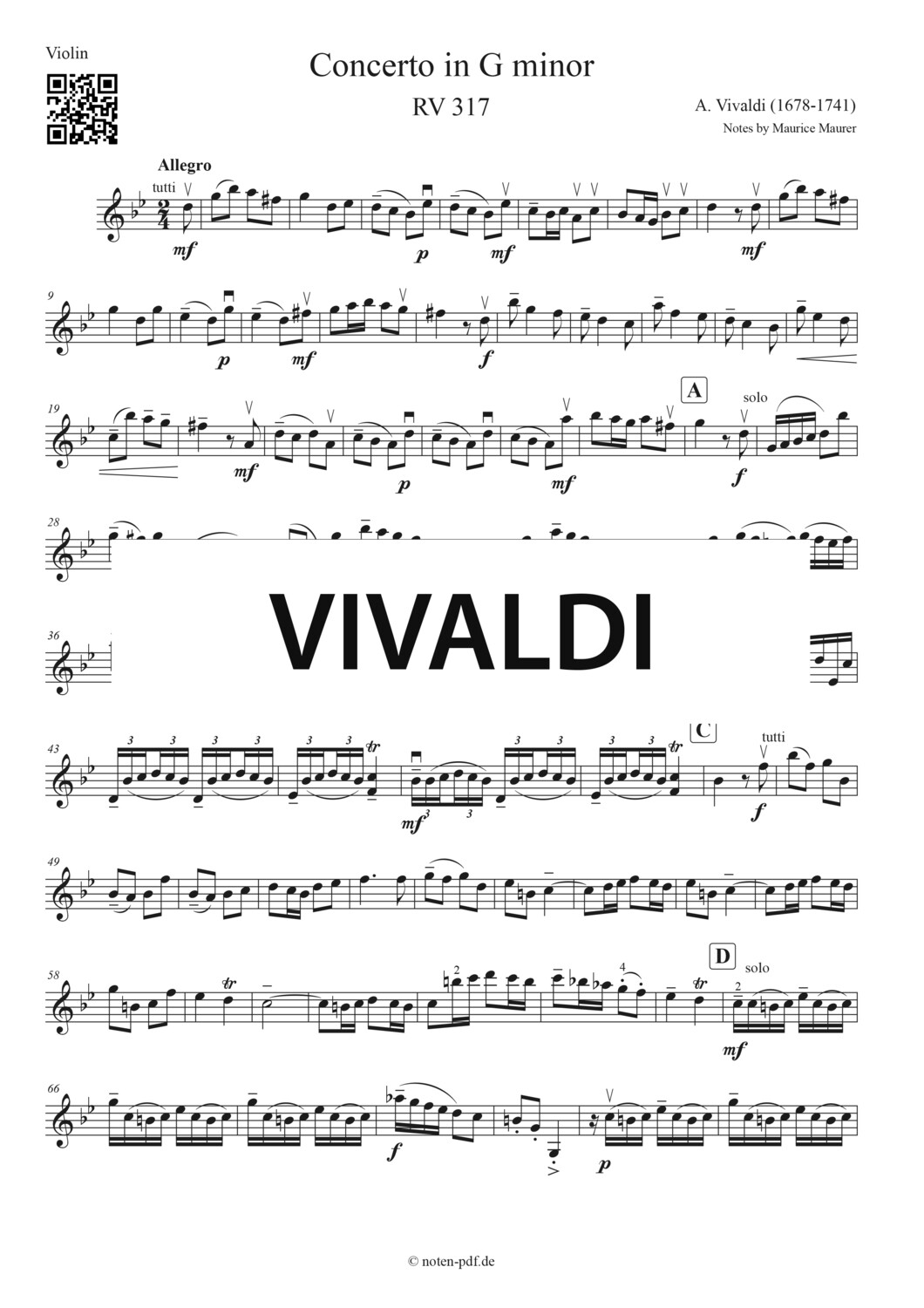 Vivaldi: Concerto in G minor - 1. Movement