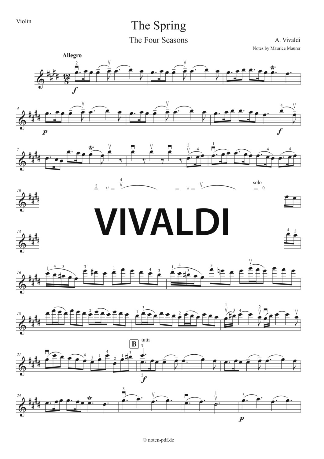 Vivaldi: The Spring from &quot;The Four Seasons&quot; - 3. Movement