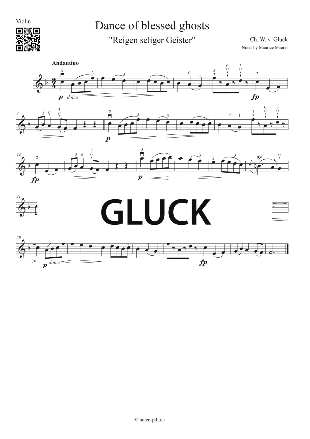 Gluck: Dance Of Blessed Ghosts