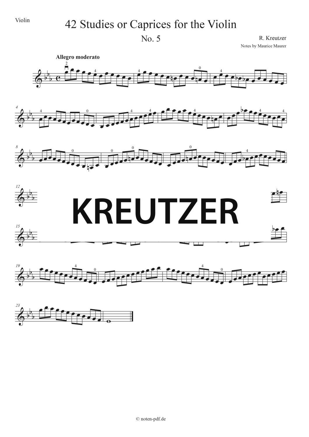 Kreutzer: 42 Studies - No. 5