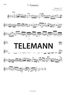 Telemann: 7. Fantasia 1. Mov.