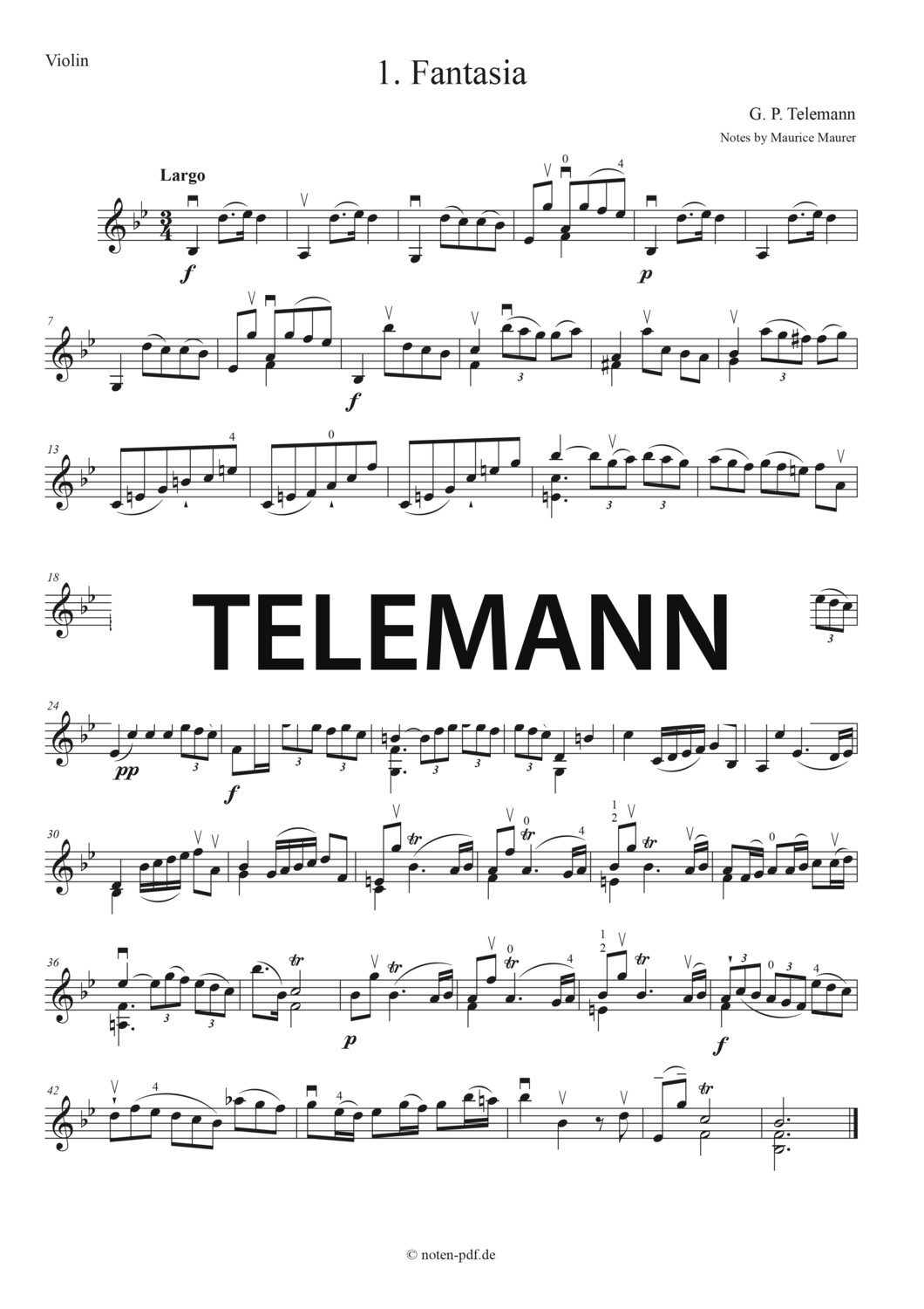Telemann: 1. Fantasia 1. Mov.