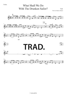 Trad.: What Shall We Do With The Drunken Sailor
