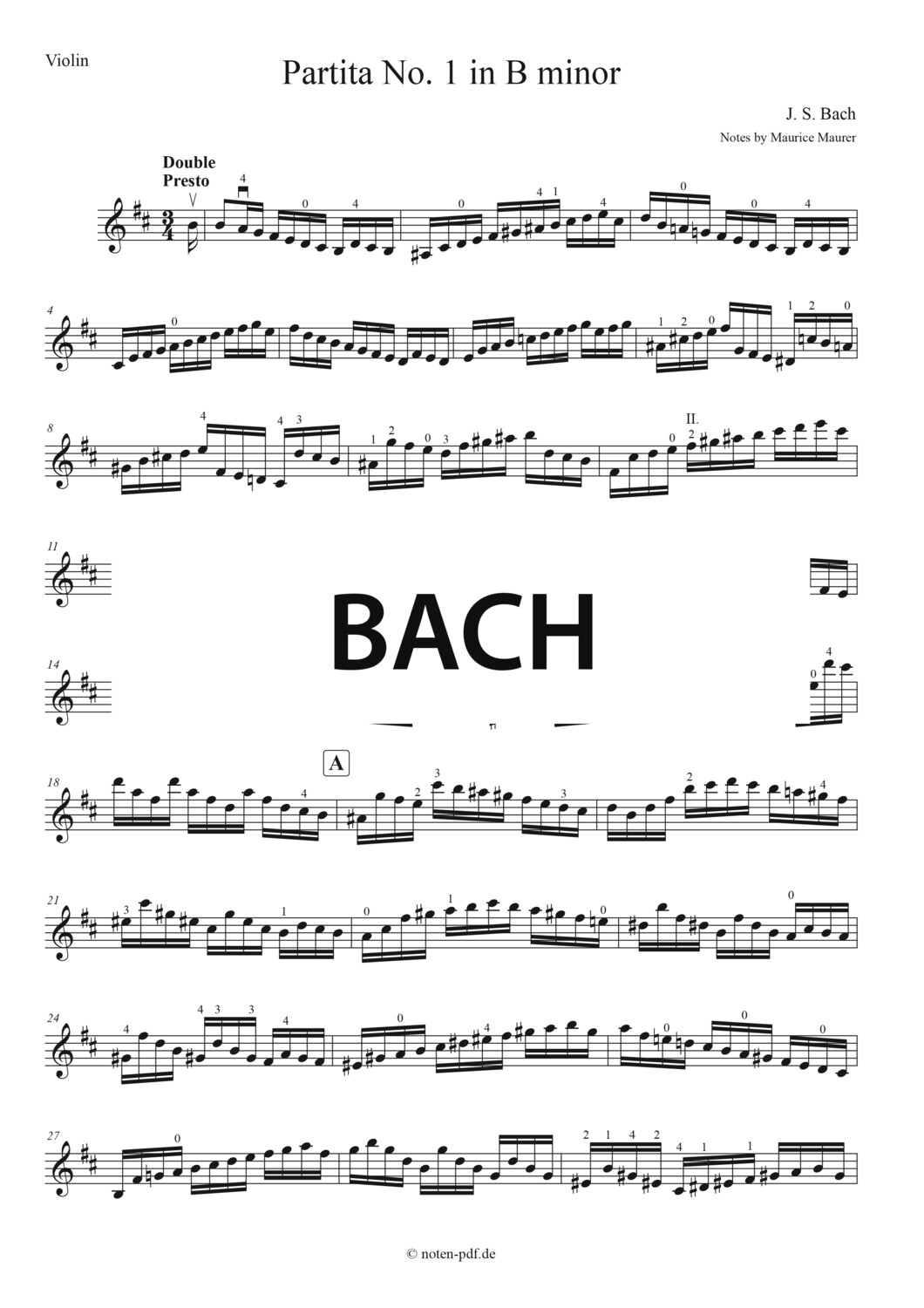 Bach: Partita No. 1 - 4. Mov. "Double"