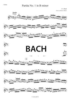Bach: Partita No. 1 - 4. Mov. &quot;Double&quot;