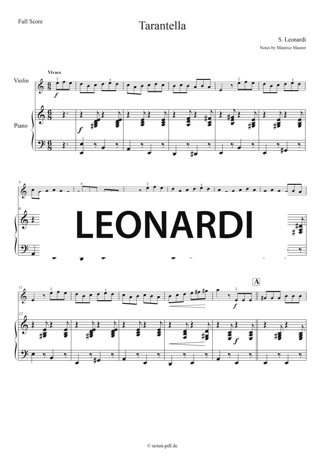 Leonardi: Tarantella + MP3