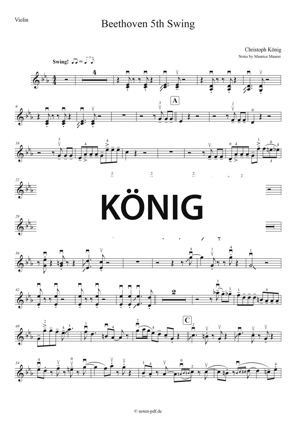 König: Beethoven 5th Swing + MP3