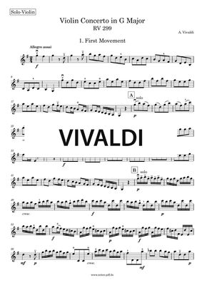 Vivaldi: Concerto in G Major, RV 299 - 1. Movement