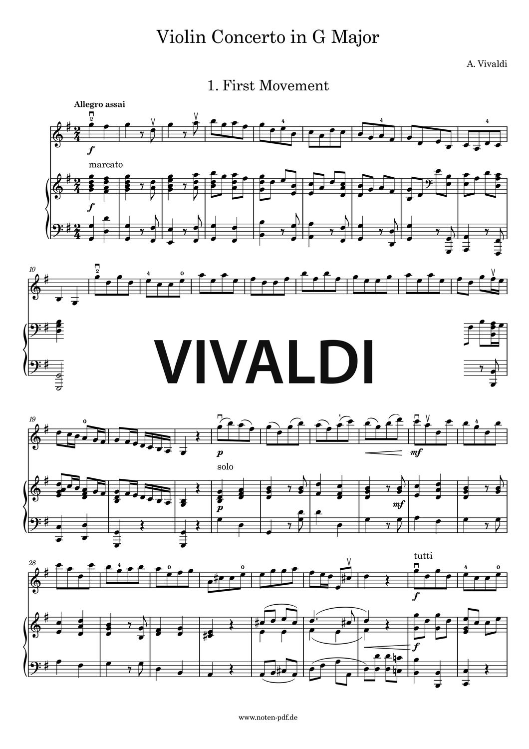 Vivaldi: Concerto in G Major, RV 299 - 1. Movement