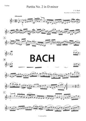 Bach: Partita No. 2 - 1. Mov. &quot;Allemande&quot;