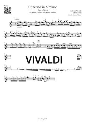 Vivaldi: Concerto in A minor - 2. Movement + MP3