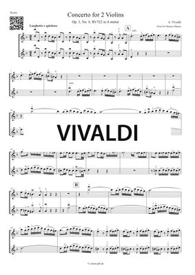 Vivaldi: Concerto for 2 Violins in A minor - 2. Movement