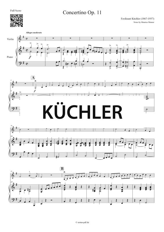 Küchler: Concertino Op. 11 - 1. Movement + MP3