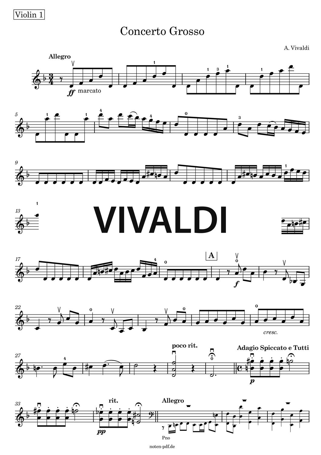 Vivaldi: Concerto Grosso for 2 Violins, Op.11, No. 3 - 1. Movement