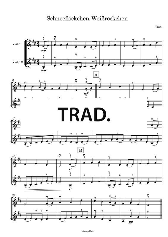 Trad.: Schneeflöckchen, Weißröckchen