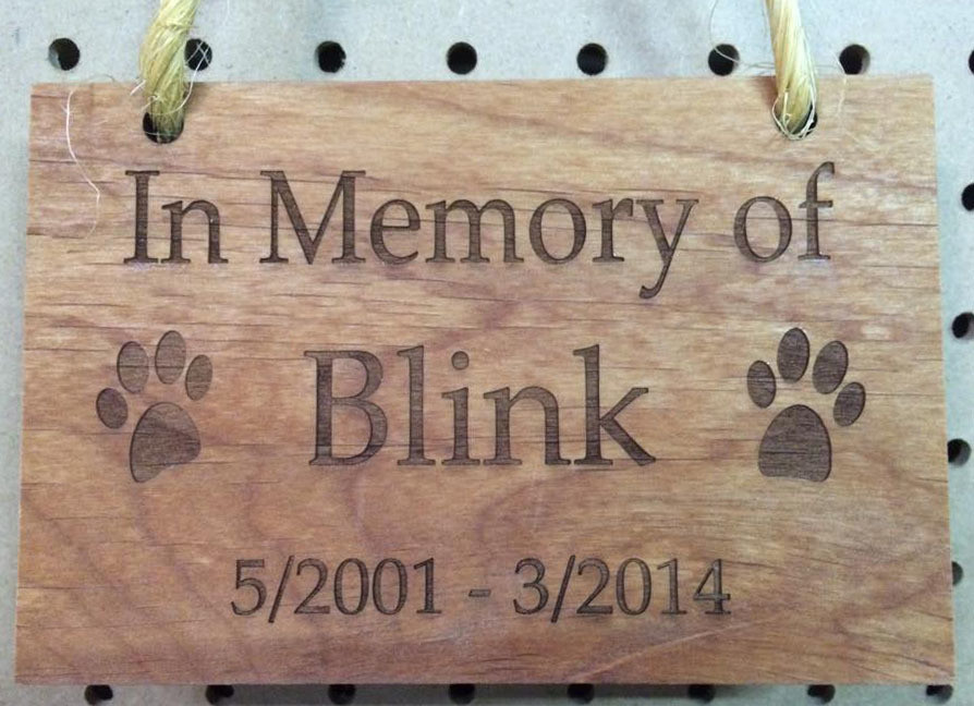 In Memory of Plaque