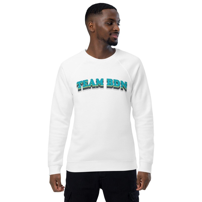 Unisex organic raglan sweatshirt