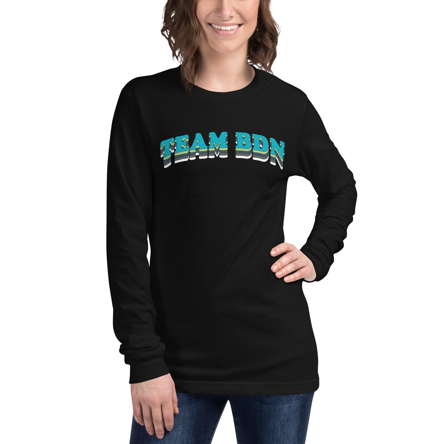 Unisex Long Sleeve Tee, Color: Black, Size: XS