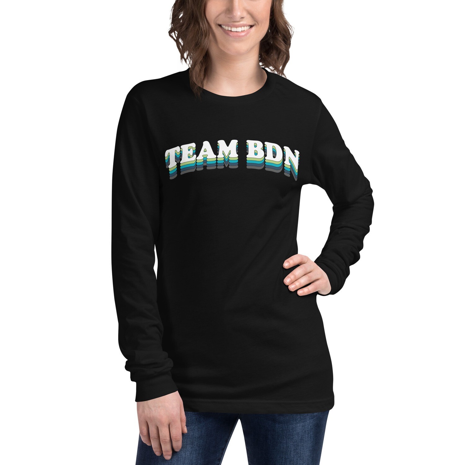 Unisex Long Sleeve Tee, Color: Black, Size: XS