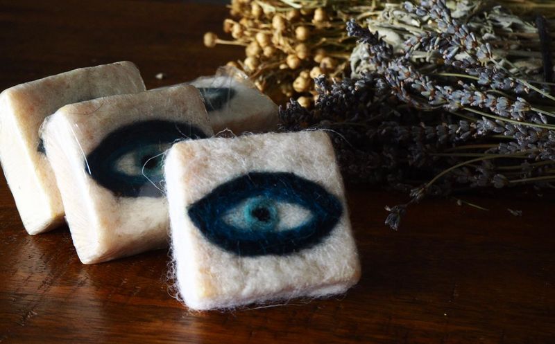 Wool-Felted Donkey Milk Soap ?? Wool-Felted Donkey Milk Soap ??