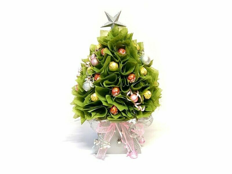 Deluxe Ferrero Rocher and Lindt Christmas Tree Bouquet
