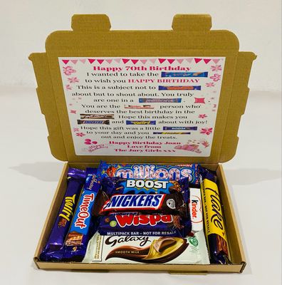 Birthday Poem Personalised Gift Box - Pink Themed