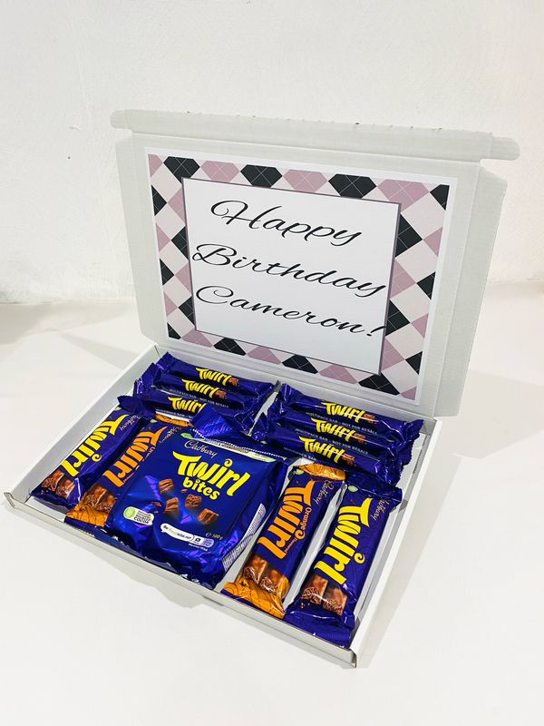 Cadbury's Twirl Personalised Chocolate Box Cadbury's Twirl Personalised Chocolate Box