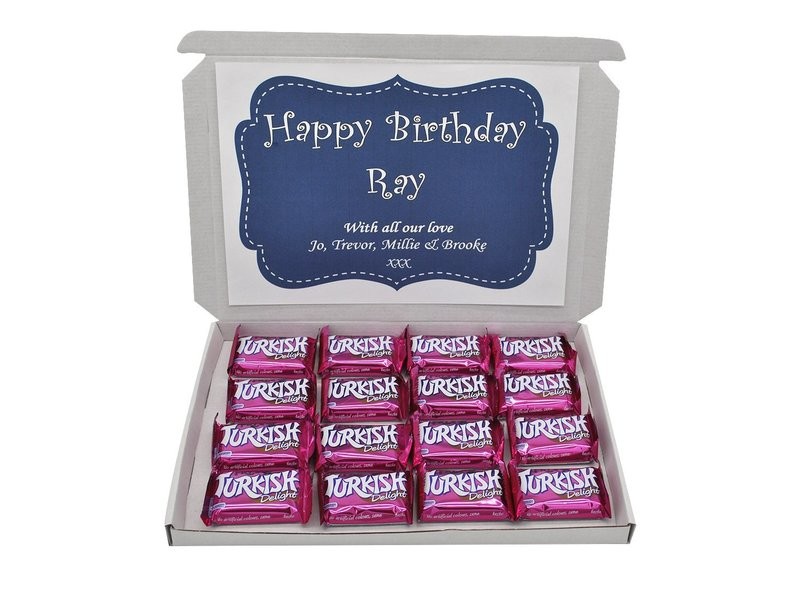 Turkish Delight Personalised Chocolate Gift Box Turkish Delight Personalised Chocolate Gift Box