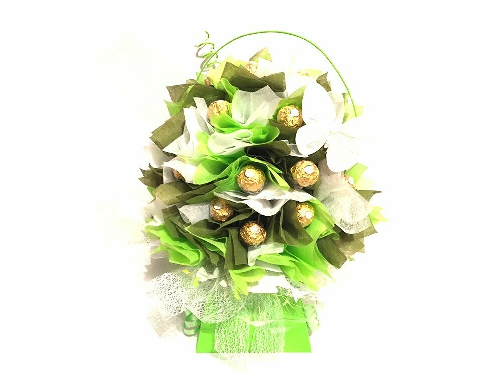 Deluxe Ferrero Rocher Bouquet - Spring Colours Deluxe Ferrero Rocher Bouquet - Spring Colours