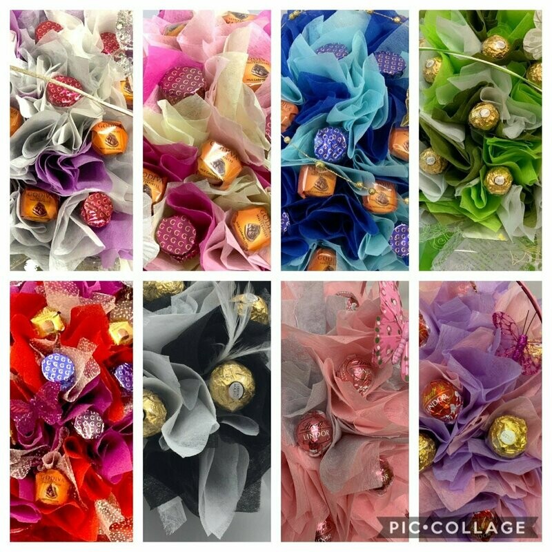 Deluxe Ferrero Rocher & Lindt Bouquet - choose your own colour Deluxe Ferrero Rocher & Lindt Bouquet - choose your own colour