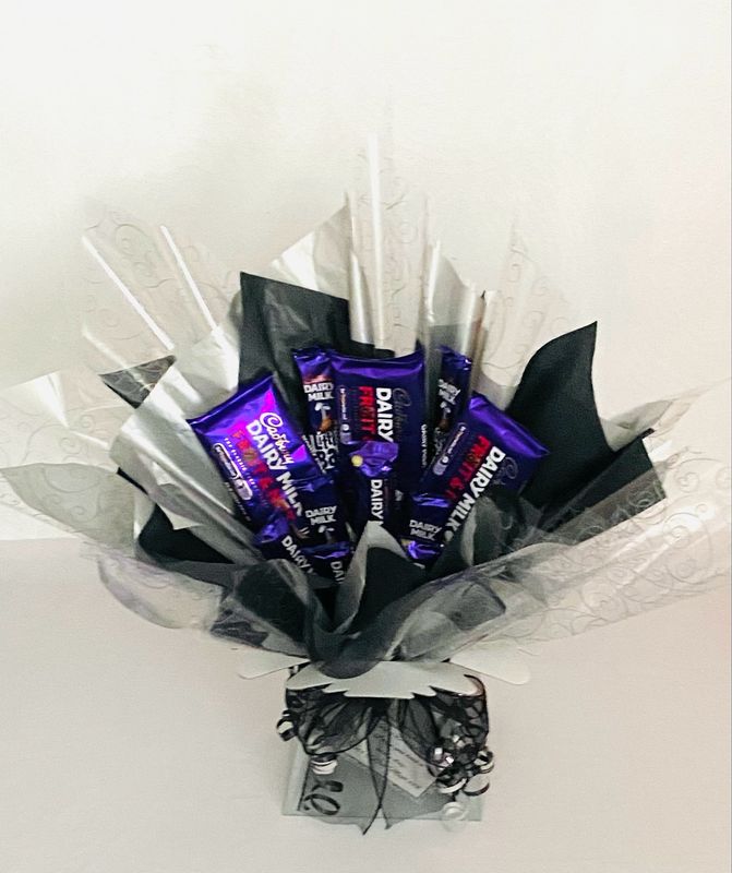 Cadbury Fruit & Nut and Dairy Milk Chocolate Bouquet (Large) Cadbury Fruit & Nut and Dairy Milk Chocolate Bouquet (Large)
