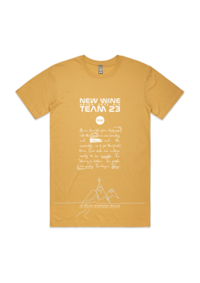Team T-shirt:  Mustard Yellow, Large