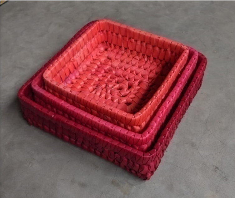 Set of Three Squares [Wildflower Hues]