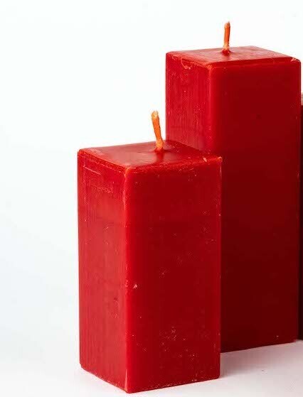 Square Candle (Set of 2) - Rose