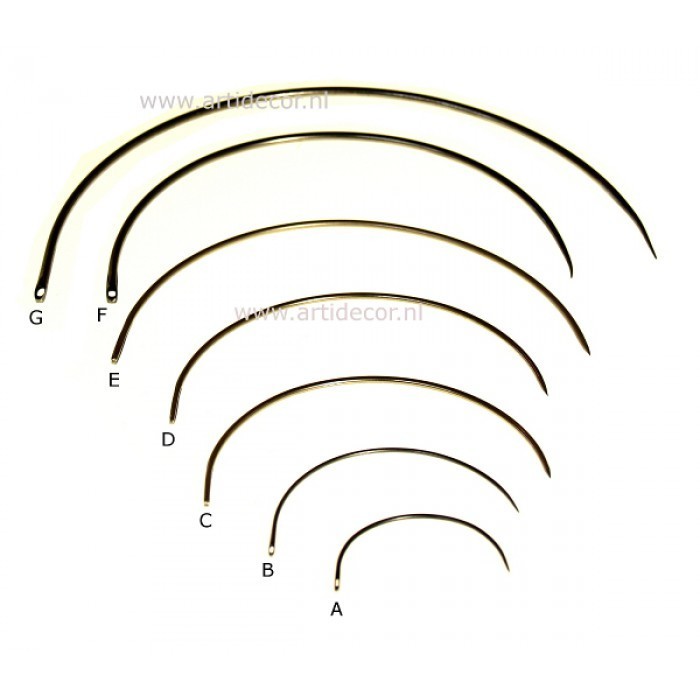 Kromme naald gehard staal