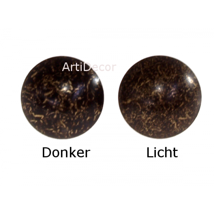 Siernagel bruin gevlekt vlakke kop