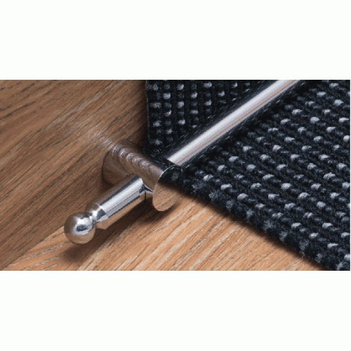 Traproeden met bolknop mat of glans rvs 10 mm