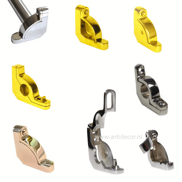 Traproeden houders 16 mm (per set links/rechts)