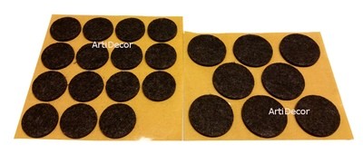 Plakvilt rond en vierkant