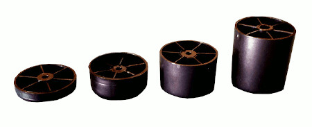 Meubelpoot zwart kunststof