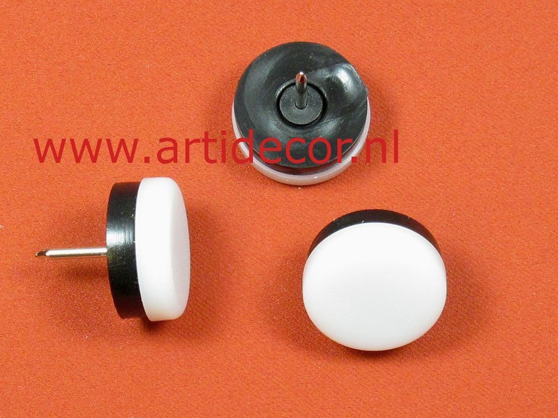 Nylon glijder met rubber demping