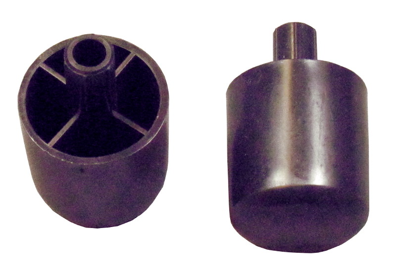 Meubelpoot zwart 50mm met pen