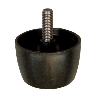 Meubelpoot zwart met schroefdraad M10