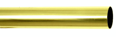 Gordijnroede messing massief 40mm.