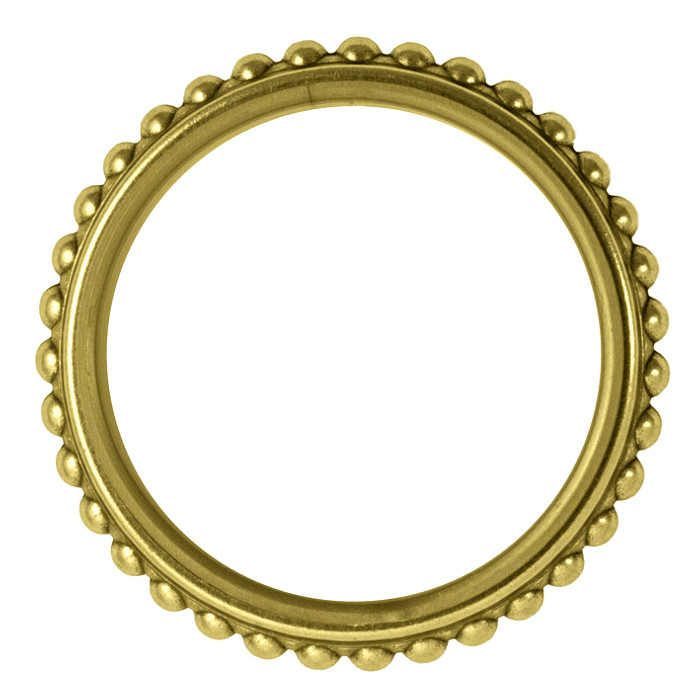 Messing gordijnring Bolletjes 40mm.
