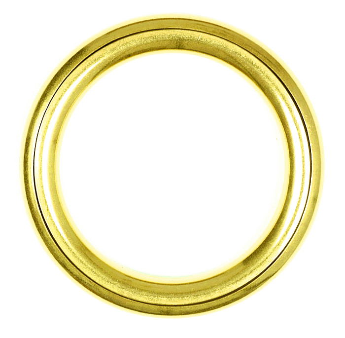 Messing gordijnring rond 40mm.